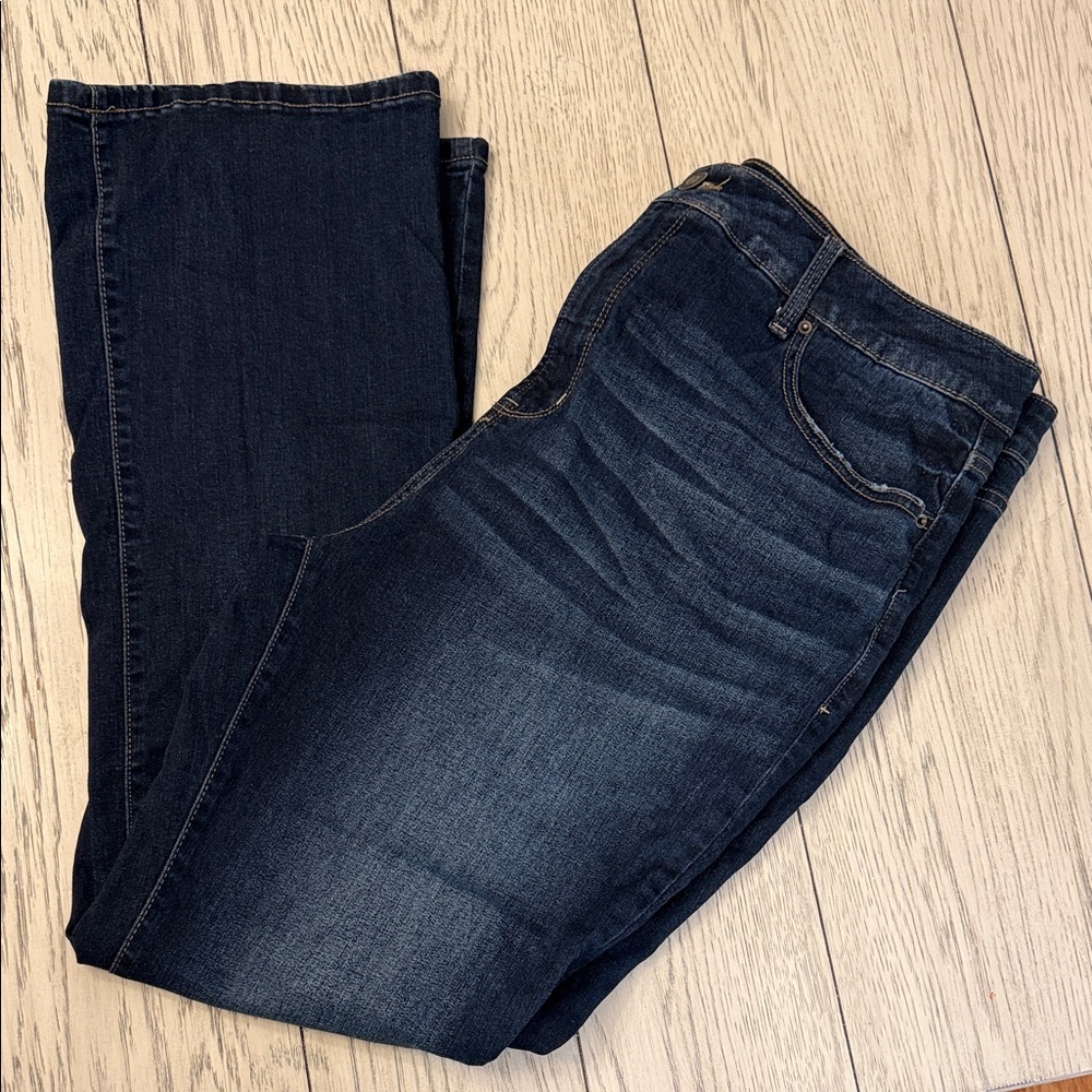 Terra & Sky Dark Blue Straight Leg Jeans